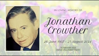 Jonathan Crowther Funeral Service [upl. by Batish]