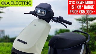 151 km IDC Range Price ₹85000 OLA S1X 3kWh First Ride Review [upl. by Garvey33]