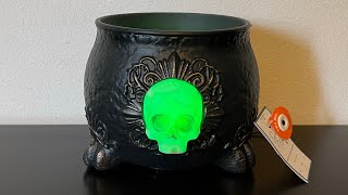 Gemmy Halloween 2024 Lighted Cauldron Candy Bowl [upl. by Kcirded133]