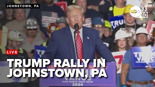 LIVE Donald Trump hosts rally in Johnstown PA [upl. by Nawuq]