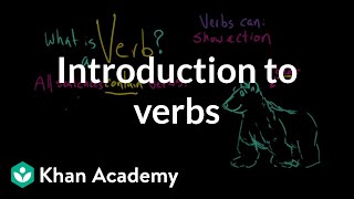 Introduction to verbs  The parts of speech  Grammar  Khan Academy [upl. by Ib]