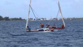 Tacking in a Marshallese Sailing Canoe [upl. by Innavoig737]