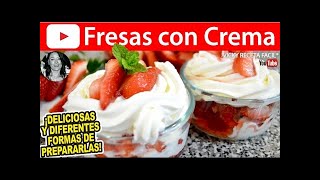 CÓMO HACER FRESAS CON CREMA  Vicky Receta Facil [upl. by Kris]