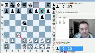 Blitz Chess 382 IM Bartholomew vs FM Christof Herbrechtsmeier Grunfeld Defense [upl. by Jankell]