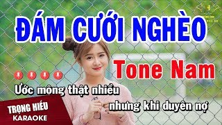 Karaoke Đám Cưới Nghèo Tone Nam Nhạc Sống  Trọng Hiếu [upl. by Haland]