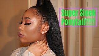 DIY SLEEK Ponytail Using Braiding Hair Janet Collection [upl. by Vassaux]