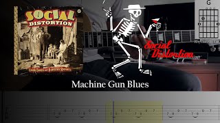 Machine Guns Blues  Social Distortion  Guitar Cover  Tabs Tutorial [upl. by Francoise]