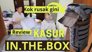 UNBOXING KASUR IN THE BOX 160X200  bungkusnya rusak parah [upl. by Ferrell]