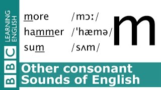 English Pronunciation 👄 Consonant  m  hammer mime and more [upl. by Anivlis]