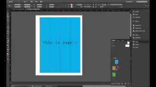 INDESIGN A page palette introduction to add delete duplicate and reorder pages [upl. by Anaeerb]