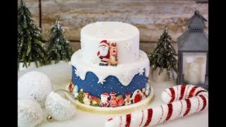 Karen Davies Cake Decorating Moulds  Molds  free tutorial  how to  Christmas Border [upl. by Aerbma344]