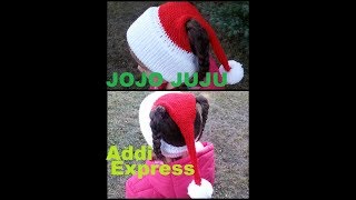 How to make Headband Santa Hat KNITTING MACHINE [upl. by Lusty]