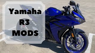 2018 Blue Yamaha R3  Mods  Exhaust [upl. by Dawaj]