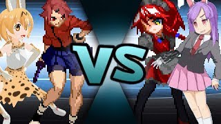 ♛Mugen♛  Serval and Hirasaka Hina vs HSI and Vermilion [upl. by Yortal]