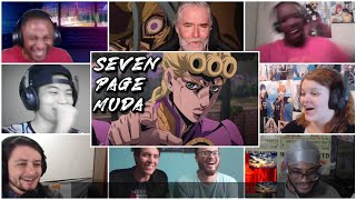 7 PAGE MUDA GIORNO VS CIOCCOLATA Reaction Mashup JoJos Bizarre Adventure Part 5 Episode 31 [upl. by Llaccm]