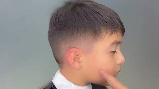 Corte de cabello hombre casquete corto escolar corte de cabello para niño 👦 [upl. by Ayot]