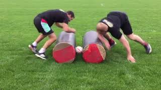 James Chisholm and Karl dickson show us a rugby drill to help with your jackal [upl. by Sosthina648]