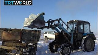 Russian Ice Harvesting Ice a lifeline in worlds coldest region [upl. by Mccomb]