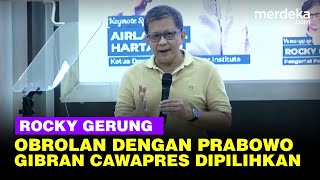 Blak blakan Rocky Gerung Obrolan Dengan Prabowo Gibran itu Cawapres Dipilihkan [upl. by Kenny622]