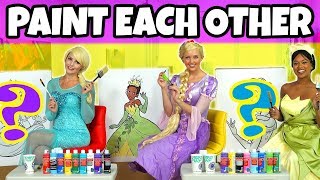 PAINT EACH OTHER CHALLENGE Disney Princess Giant Edition Totally TV Characters [upl. by Anirtap]