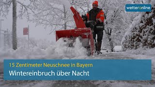 Oberbayern erwacht im Winterkleid – 15 Zentimeter Neuschnee über Nacht [upl. by Annirac]