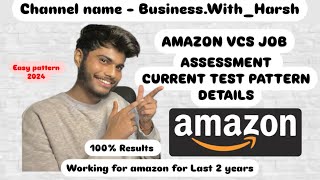 Amazon VCS Assessment Test Pattern 2024  youtube youtubevideo feed amazon amazonjobs views [upl. by Anya]