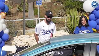 Anthony Banda Tony Gonsolin amp Landon Knack hand out Thanksgiving meals with Dodgers Foundation [upl. by Samella]