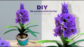 DIY Amazing paper flowerhow to make Anacamptis Pyramidalis flowers easy [upl. by Lanos]