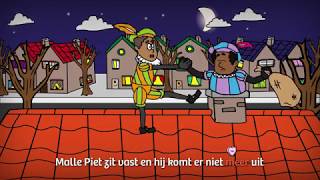 Zwarte piet zit vast in de schoorsteen  Sinterklaasliedjes met tekst [upl. by Sladen43]