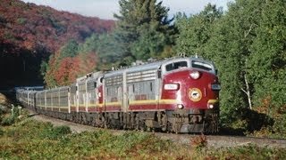 FINE looking F9s on the Algoma Centrals Agawa Canyon Tour Train 9231997 [upl. by Adiehsar]