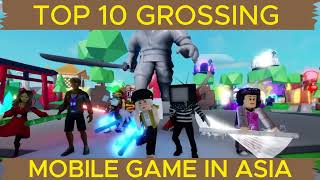 Top 10 Highest Grossing Mobile Games in Asia [upl. by Eey]