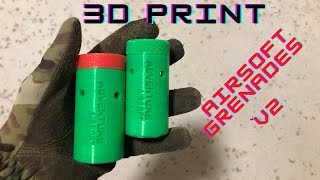 3d Printed Airsoft Impact Grenades part 2 [upl. by Chadwick638]