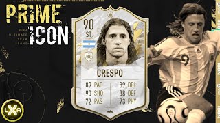 FIFA 22 HERNAN CRESPO 90 Prime Icon  Player Review  Ultimate Team [upl. by Aikahs]