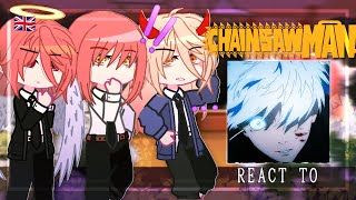 Chainsaw man reacts to Gojo Satoru  season 2  Manga spoilers  Jujutsu Kaisen S2  Gacha Club [upl. by Anaila]