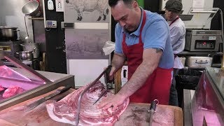 Great Meat Cutting Skills London Butchers on the Street Markets Street Food [upl. by Euv]