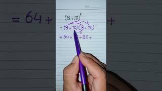 Algebraic Solution of 810² in Mathematicsumarsunny37 [upl. by Vivian51]