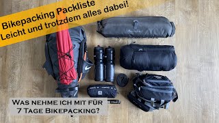 Bikepacking Packliste  Leichte Bikepacking Ausrüstung für eine Woche [upl. by Sawyer]