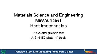 Plate endquench test AISI 4150 [upl. by Zolly]