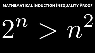 Inequality Mathematical Induction Proof 2n greater than n2 [upl. by Kimbra436]