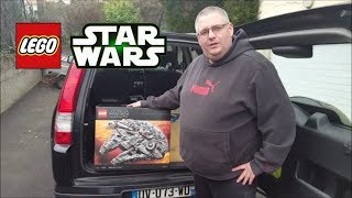 UNBOXING LEGO STAR WARS 75192 FAUCON MILLENIUM UCS en français FR HD [upl. by Airdnala]