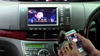 Apple iPhone 4  Mirror Link to Toyota Estima JDM headunit [upl. by Eirrem]