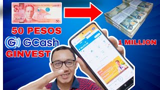 GINVEST GCASH Gawing MILYON Ang 50 Pesos GINVEST EXPLAINED And Tutorial [upl. by Princess]