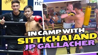 JP Gallacher training with Sittichai at Sor Dechapant Muaythai gym in Thailand 🇹🇭 [upl. by Adiuqram827]