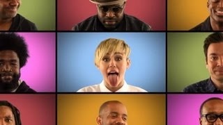 MILEY CYRUS PERFORMS quotWE CANT STOPquot A CAPPELLA WITH THE ROOTS ON JIMMY FALLON [upl. by Meadow]