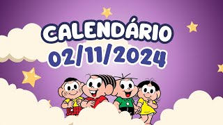 CALENDÁRIO DE 2 DE NOVEMBRO DE 2024 ALUNONOTADEZ10 ensinofundamental [upl. by Airlee]