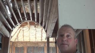 Danco Interiors  Sheetrocking A Barrel Ceiling  Interior Contractor [upl. by Richel564]