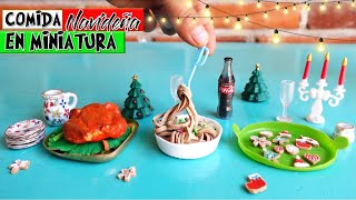 🍗🍜Como Hacer Comida Navideña Miniatura para Muñecas Barbie 🎄🎅 Galletas Pavo y Spaguette [upl. by Hpejsoj645]