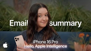 Apple Intelligence  Email summary  iPhone 16 Pro [upl. by Kowatch]