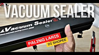 Unboxing Vacum Sealer Makanan Paling Laris Di Shopee  Cara Simpan Makanan Frozen [upl. by Ajiat]