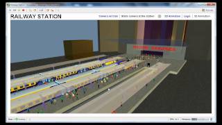 Simulation Software AnyLogic  Railway Station 3D [upl. by Stav]